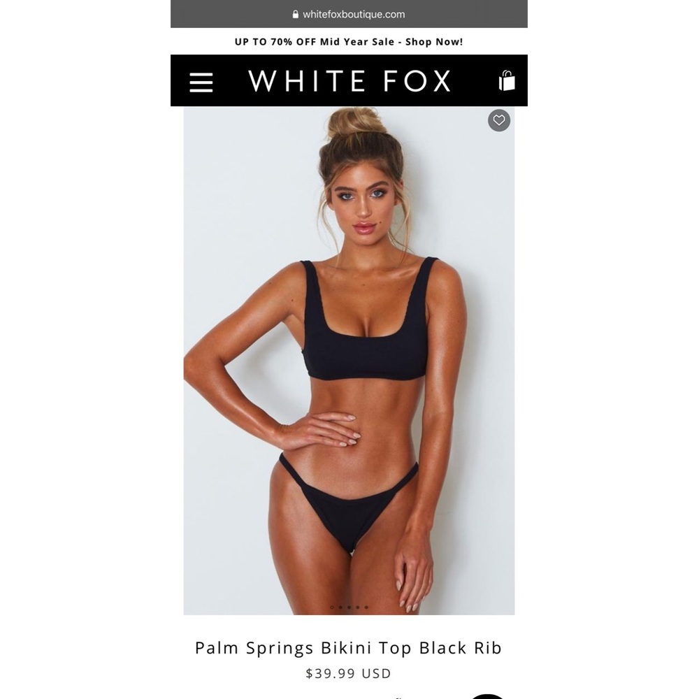 Brand new with tags White Fox Boutique bikini top